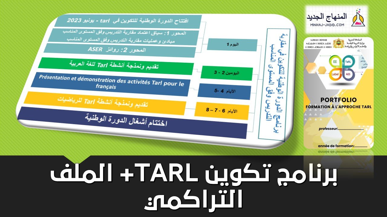 برنامج الدورة التكوينية في مقاربة TARL + الملف التراكمي PDF