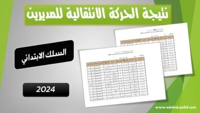 نتائج الحركة الانتقالية الخاصة بالمديرات والمديرين 2024