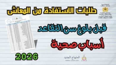 معالجة طلبات الاستفادة من المعاش قبل بلوغ سن التقاعد لعدم القدرة البدنية 2026 1 معالجة طلبات الاستفادة من المعاش قبل بلوغ سن التقاعد لعدم القدرة البدنية لسنة 2026