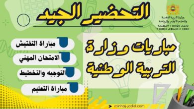 تحميل عدة التحضير لمباريات التربية الوطنية 2026 (الإدارة، التفتيش، التخطيط، والامتحان المهني) 1 عدة الاستعداد لمباريات وزارة التربية والتعليم 2026